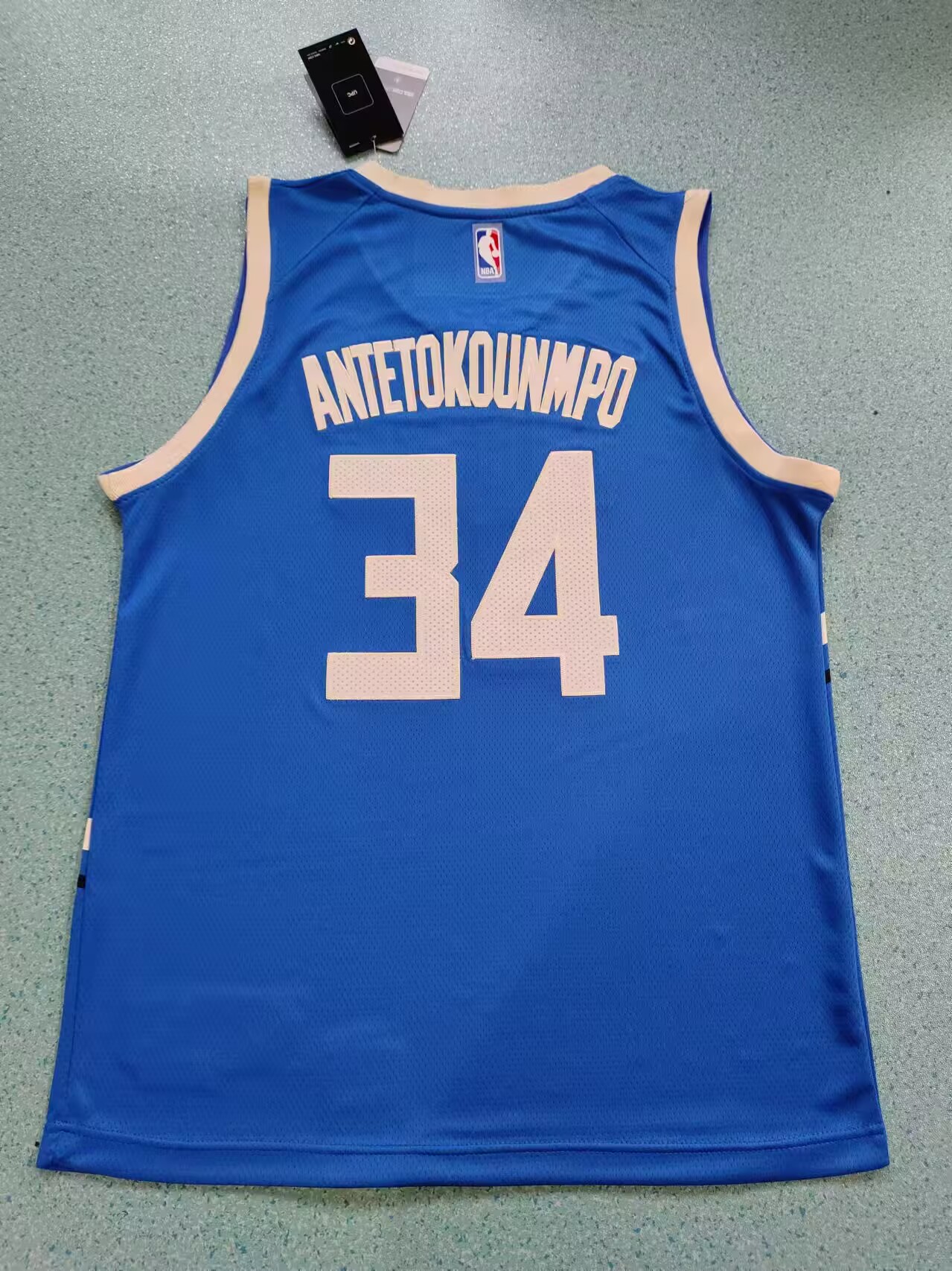 Men Milwaukee Bucks #34 Antetokounmpo blue 2024 2025 NBA jersey->philadelphia 76ers->NBA Jersey